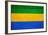 Gabon Flag Design with Wood Patterning - Flags of the World Series-Philippe Hugonnard-Framed Art Print