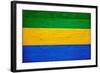 Gabon Flag Design with Wood Patterning - Flags of the World Series-Philippe Hugonnard-Framed Art Print