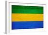 Gabon Flag Design with Wood Patterning - Flags of the World Series-Philippe Hugonnard-Framed Art Print