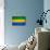 Gabon Flag Design with Wood Patterning - Flags of the World Series-Philippe Hugonnard-Mounted Art Print displayed on a wall
