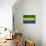 Gabon Flag Design with Wood Patterning - Flags of the World Series-Philippe Hugonnard-Mounted Art Print displayed on a wall