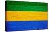 Gabon Flag Design with Wood Patterning - Flags of the World Series-Philippe Hugonnard-Stretched Canvas