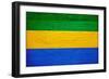 Gabon Flag Design with Wood Patterning - Flags of the World Series-Philippe Hugonnard-Framed Premium Giclee Print