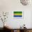 Gabon Flag Design with Wood Patterning - Flags of the World Series-Philippe Hugonnard-Framed Premium Giclee Print displayed on a wall
