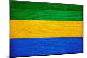 Gabon Flag Design with Wood Patterning - Flags of the World Series-Philippe Hugonnard-Mounted Premium Giclee Print