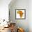 Gabon on Actual Map of Africa-michal812-Framed Premium Giclee Print displayed on a wall