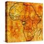 Gabon on Actual Map of Africa-michal812-Stretched Canvas