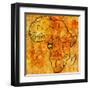 Gabon on Actual Map of Africa-michal812-Framed Art Print