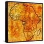 Gabon on Actual Map of Africa-michal812-Framed Stretched Canvas