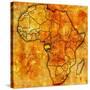 Gabon on Actual Map of Africa-michal812-Stretched Canvas