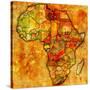 Gabon on Actual Map of Africa-michal812-Stretched Canvas