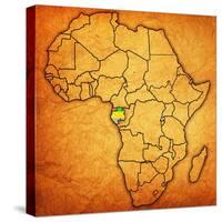 Gabon on Actual Map of Africa-michal812-Stretched Canvas