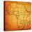 Gabon on Actual Map of Africa-michal812-Stretched Canvas