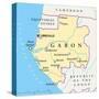 Gabon Political Map-Peter Hermes Furian-Stretched Canvas