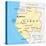 Gabon Political Map-Peter Hermes Furian-Stretched Canvas