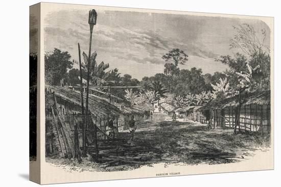 Gabon, Village C1870-null-Stretched Canvas