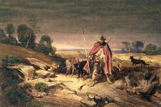 The Return of the Shepherd-Gabriel-alexandre Descamps-Framed Stretched Canvas