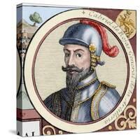Gabriel De Rojas Cordova (C.1480-1549). Spanish Conqueror. Colored Engraving.-Tarker-Stretched Canvas
