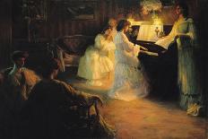Young Girls at a Piano, 1906-Gabriel Deluc-Mounted Giclee Print