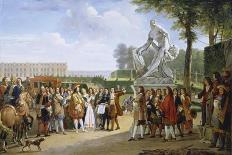 Ludwig XIV, at the Unveiling of the Sculpture Milon of Croton from P. Puget, 1814-Gabriel Lemonnier-Laminated Giclee Print