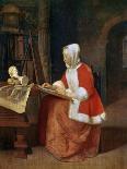 Man and a Woman Seated by a Virginal, c.1665-Gabriel Metsu-Giclee Print