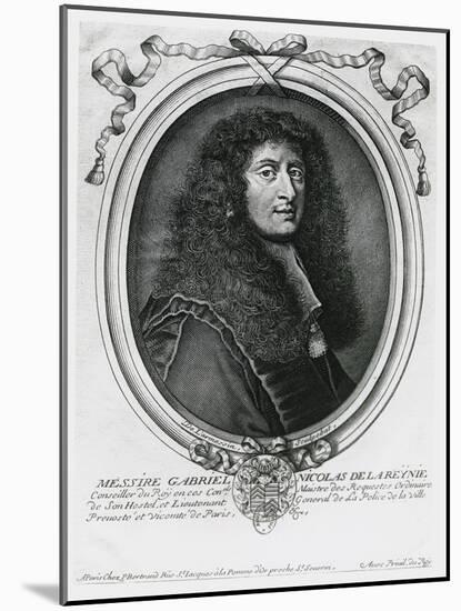 Gabriel Nicolas De La Reynie-Nicolas II de Larmessin-Mounted Giclee Print