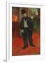 Gabriel Tapie De Celeyran in a Theater Corridor, 1893-1894-Henri de Toulouse-Lautrec-Framed Giclee Print