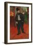 Gabriel Tapie De Celeyran in a Theater Corridor, 1893-1894-Henri de Toulouse-Lautrec-Framed Giclee Print