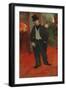 Gabriel Tapie De Celeyran in a Theater Corridor, 1893-1894-Henri de Toulouse-Lautrec-Framed Giclee Print