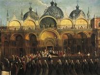 Interior, Saint Mark's Church, (San Marco) Venice, Italy, with Doge-Gabriele Bella-Giclee Print