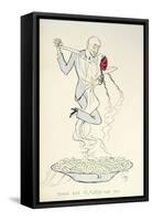 Gabriele D'Annunzio (1863-1938) Dancing with a Woman Above a Plate of Maccheroni (Colour Litho)-Sem-Framed Stretched Canvas