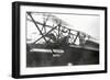 Gabriele d'Annunzio Flying with his Pilot to Drop Leaflets over Vienna, 1918-null-Framed Giclee Print
