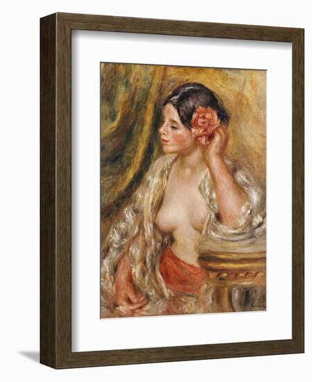 Gabrielle a Sa Coiffure, 1910-Pierre-Auguste Renoir-Framed Giclee Print