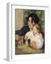 Gabrielle and Jean-Pierre-Auguste Renoir-Framed Art Print