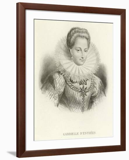 Gabrielle D'Estrees-Alphonse Marie de Neuville-Framed Giclee Print