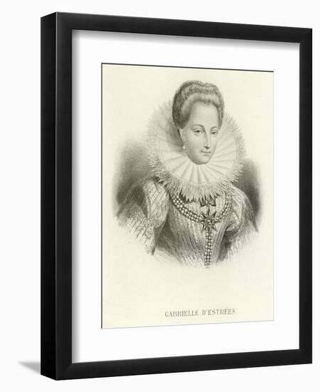 Gabrielle D'Estrees-Alphonse Marie de Neuville-Framed Giclee Print