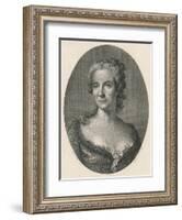 Gabrielle Emilia, Marquise Du Chatelet French Writer, Mistress of Voltaire-null-Framed Art Print