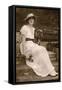 Gabrielle Ray, English Actress, with a Dog in a Garden-null-Framed Stretched Canvas