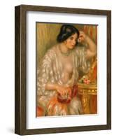 Gabrielle with Jewellery, 1910-Pierre-Auguste Renoir-Framed Giclee Print