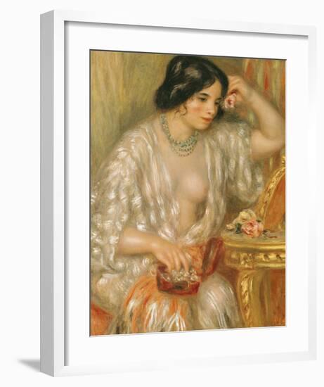 Gabrielle with Jewellery-Pierre-Auguste Renoir-Framed Premium Giclee Print