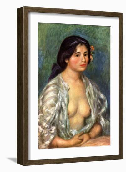 Gabrielle with Open Blouse-Pierre-Auguste Renoir-Framed Art Print