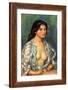 Gabrielle with Open Blouse-Pierre-Auguste Renoir-Framed Art Print