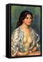 Gabrielle with Open Blouse-Pierre-Auguste Renoir-Framed Stretched Canvas