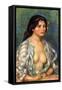 Gabrielle with Open Blouse-Pierre-Auguste Renoir-Framed Stretched Canvas