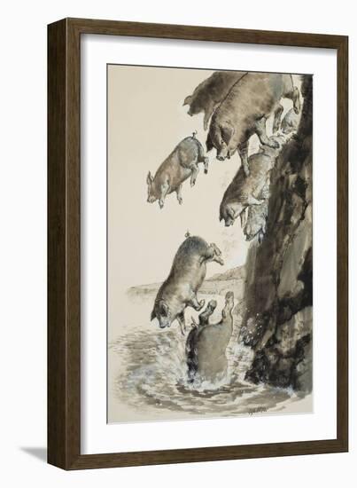 Gadarene Swine-Clive Uptton-Framed Giclee Print