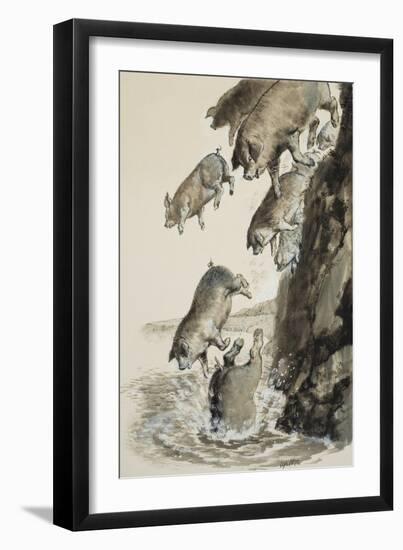 Gadarene Swine-Clive Uptton-Framed Giclee Print