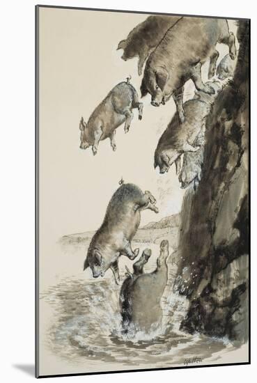 Gadarene Swine-Clive Uptton-Mounted Giclee Print