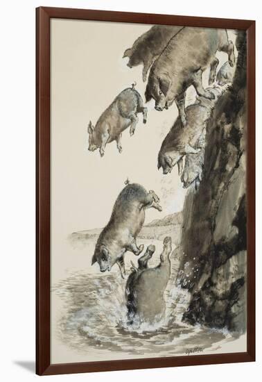 Gadarene Swine-Clive Uptton-Framed Giclee Print