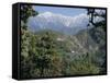 Gaddi Village, Dhaula Dhar Range, Western Himalayas, India, Asia-David Poole-Framed Stretched Canvas