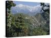 Gaddi Village, Dhaula Dhar Range, Western Himalayas, India, Asia-David Poole-Stretched Canvas